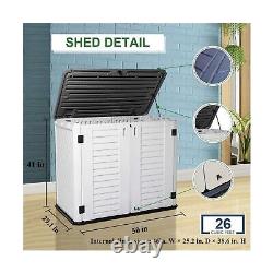 KINYING Outdoor Storage Shed Horizontal Storage Box Waterproof for Garden