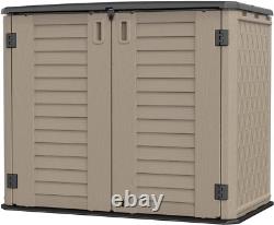 KINYING Outdoor Storage Shed Horizontal Storage Cabinet Waterproof for Garden