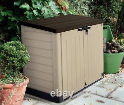 Keter 226814 Store-It-Out MAX Outdoor Horizontal Storage Shed Beige/Brown