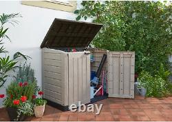 Keter 226814 Store-It-Out MAX Outdoor Horizontal Storage Shed Beige/Brown