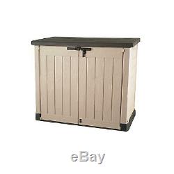Keter 226814 Store-It-Out MAX Outdoor Resin Horizontal Storage Shed Beigh & NEW