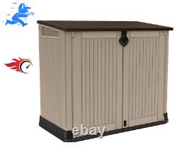 Keter 249397 30-Cu Ft Durable Resin Horizontal Shed All-Weather Outdoor Storage