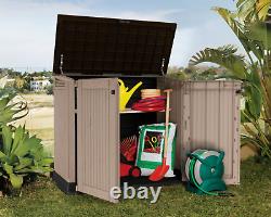 Keter 249397 30-Cu Ft Durable Resin Horizontal Shed All-Weather Outdoor Storage