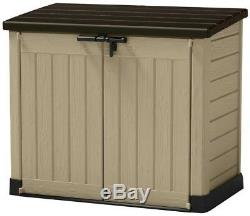 Keter 4.75 ft x 2.6 ft x 4 ft. Store-It-Out Max Shed Storage Brown Tan Plastic