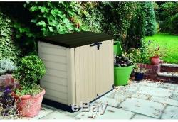 Keter 4.75 ft x 2.6 ft x 4 ft. Store-It-Out Max Shed Storage Brown Tan Plastic
