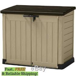 Keter 4' Outdoor All-Weather Storage Shed Lawn Mowers, Garbage Cans, & Furniture