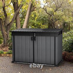 Keter Cortina Mega Premium Horizontal Shed Outdoor Storage, 71.33 Cu. Ft, NEW