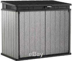 Keter Elite-Store Outdoor Storage Shed with Floor, 4.6 x 2.7 ft, Grey & Grey