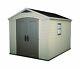Keter Factor Large 8 X 11 Ft. Resin Outdoor Yard Garden Storage Shed, Taupe/b
