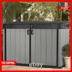 Keter Grande Horizontal Outdoor Storage Sheds Durable Polypropylene Resin New