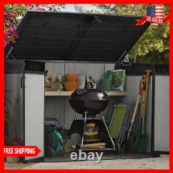 Keter Grande Horizontal Outdoor Storage Sheds Durable Polypropylene Resin New