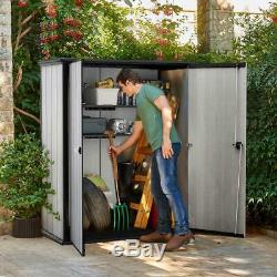 Keter High Store Outdoor Storage Shed with Heavy Duty Floor Panel @@
