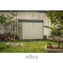 Keter Premier 41 cu. Ft. Horizontal Storage Shed Ideal for trash cans, gardening