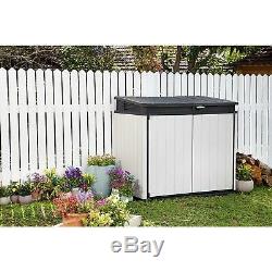 Keter Premier 41 cu. Ft. Horizontal Storage Shed Ideal for trash cans, gardening