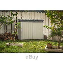 Keter Premier XL 41 cu. Ft. Horizontal Outdoor Storage Shed, Gray Vinyl! NEW