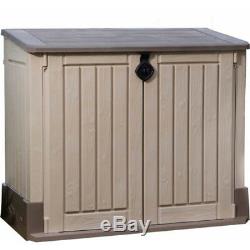 Keter Shed Outdoor Box Storage Double Doors Resin Store-It-Out MIDI Horizontal