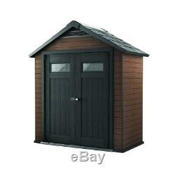 Keter Storage Shed 7.5 ft. X 4 ft. 157 cu. Ft. Capacity Lockable Wood/Plastic