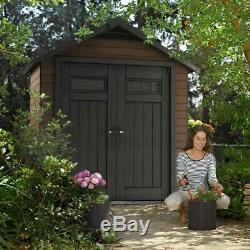 Keter Storage Shed 7.5 ft. X 4 ft. 157 cu. Ft. Capacity Lockable Wood/Plastic