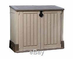 Keter Store-It-Out MIDI Outdoor Resin Horizontal Storage Shed garden pool trash