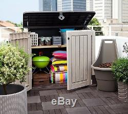 Keter Store-It-Out MIDI Outdoor Resin Horizontal Storage Shed garden pool trash
