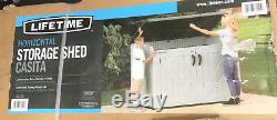 LIFETIME HORIZONTAL DECK STORAGE BOX SHED 3 ft x 6 ft 75 cu ft plastic pvc