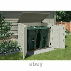 Large Horizontal Outdoor Storage Shed 4ft All Weather Protection Lawn equipment