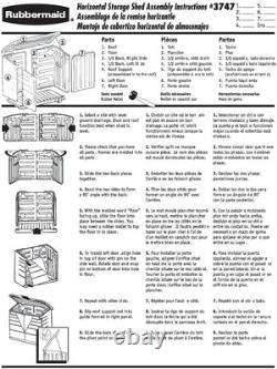 Large Horizontal Resin Weather Resistant Outdoor Storage Shed, 32 Cu. Ft, Olive