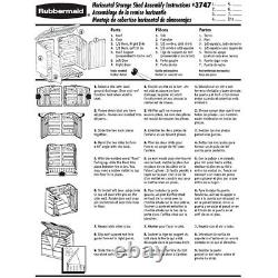 Large Horizontal Resin Weather Resistant Outdoor Storage Shed, 32 Cubic Ft