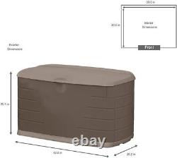 Large Horizontal Resin Weather Resistant Outdoor Storage Shed Steel/Sandstone