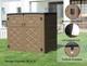 Large Horizontal Shed 38cu. Ft Resin, Weatherproof, Lockable Brown1
