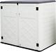 Large Horizontal Storage Sheds, 38 Cu. Ft. Outdoor Storage Box For Garden, Patio An