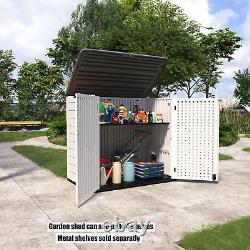 Large Horizontal Storage Sheds, 38 Cu. Ft. Outdoor Storage Box for Garden, Patio an