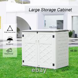 Large Horizontal Storage Sheds, 38 Cu. Ft. Outdoor Storage Box for Garden, Patio an