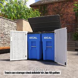 Large Horizontal Storage Sheds, 38 Cu. Ft. Outdoor Storage Box for Garden, Patio an