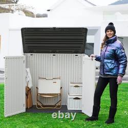 Large Horizontal Storage Sheds, 38 Cu. Ft. Outdoor Storage Box for Garden, Patio an