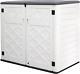 Large Horizontal Storage Sheds, 38 Cu. Ft Resin Garden Shed Weather Resistance, Out