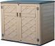 Large Horizontal Storage Sheds, 38 Cu. Ft Resin Garden Shed Weather Resistance, Out