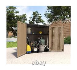 Large Horizontal Storage Sheds, 38 cu. Ft Resin Garden Shed Weather Resistance