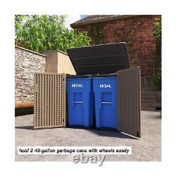 Large Horizontal Storage Sheds, 38 cu. Ft Resin Garden Shed Weather Resistance
