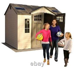 Large Lifetime 10' x 8' Outdoor Storage Shed Plastic with Steel Frame & Windows
