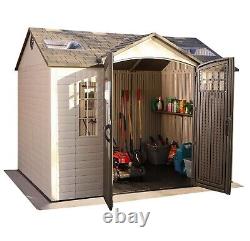 Large Lifetime 10' x 8' Outdoor Storage Shed Plastic with Steel Frame & Windows