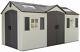 Large Lifetime 15' X 8' Outdoor Storage Shed Dual Entry Doors Skylights Windows