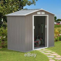 Large Metal Shed Heavy Duty DIY Kit Outdoor Garden Lawn Mower Tool Bike Storage