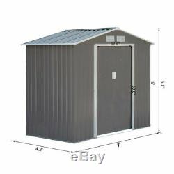 Large Metal Shed Heavy Duty DIY Kit Outdoor Garden Lawn Mower Tool Bike Storage