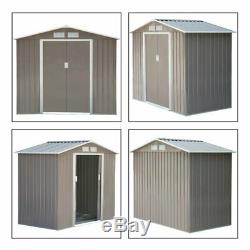 Large Metal Shed Heavy Duty DIY Kit Outdoor Garden Lawn Mower Tool Bike Storage