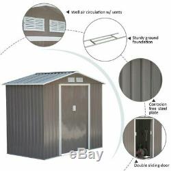 Large Metal Shed Heavy Duty DIY Kit Outdoor Garden Lawn Mower Tool Bike Storage