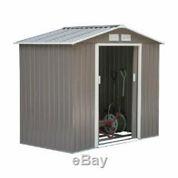 Large Metal Shed Heavy Duty DIY Kit Outdoor Garden Lawn Mower Tool Bike Storage