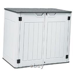 Large Outdoor Horizontal Storage Shed, 47 cu Extra Large-47 cu ft Light Gray