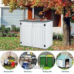 Large Outdoor Horizontal Storage Shed, 47 cu Extra Large-47 cu ft Light Gray