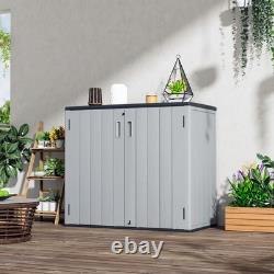 Large Outdoor Storage Box, Resin Sheds&Outdoor Storage Waterproof/Lockable, Out